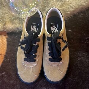 Suede Vans Mustard with Black details Sneakers - New without Box or Tags!